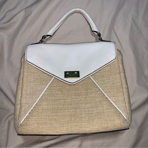 KATE SPADE Gorgeous Straw White & Tan Purse❤️